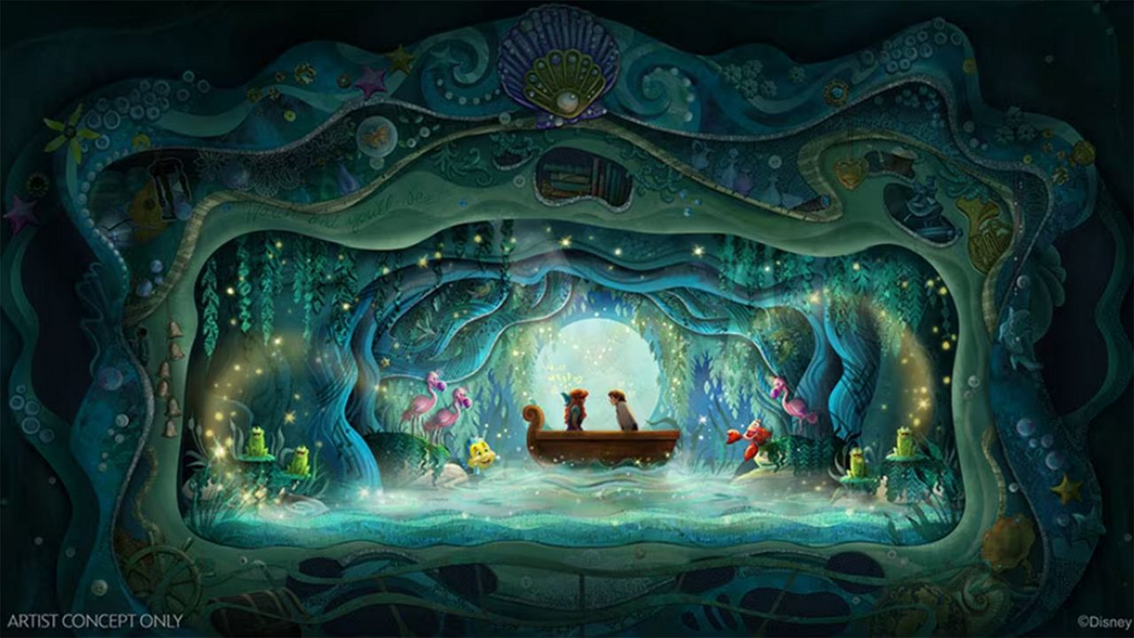 Concept art for "The Little Mermaid - A Musical Adventure," a reimagined stage show opening fall 2024 at Disney's Hollywood Studios. (Photo: Disney)