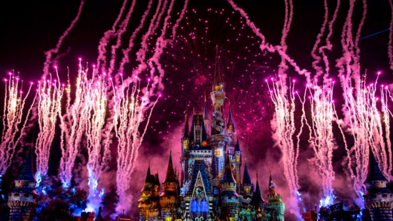 Disney's Not-So-Spooky Spectacular fireworks show at Magic Kingdom. (Courtesy of Disney Parks)