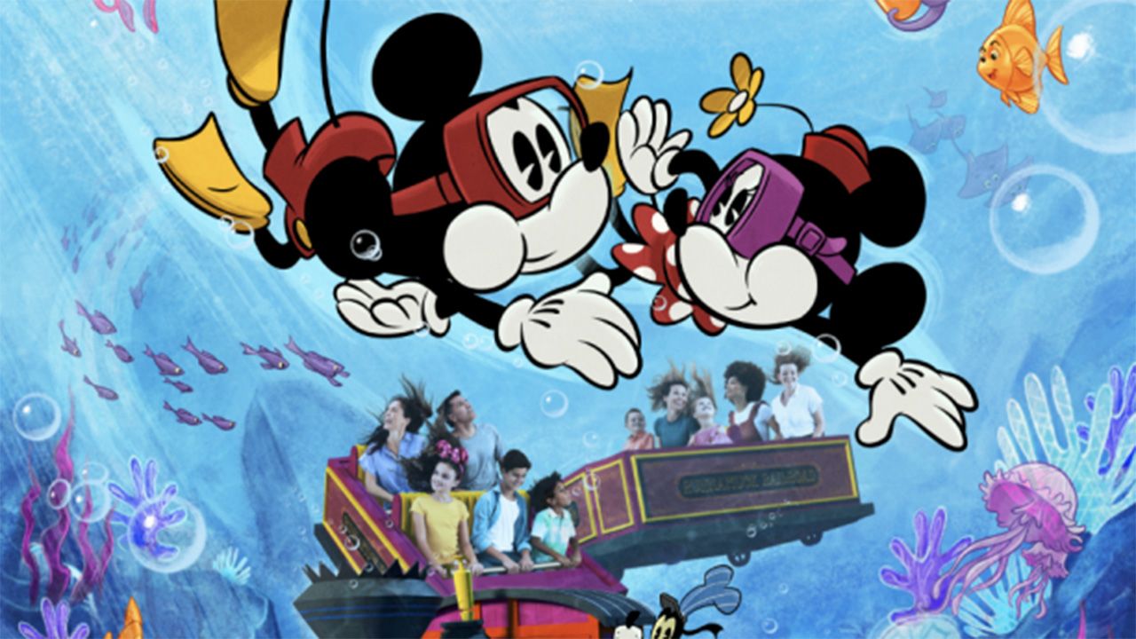 Disney has released a new poster for Mickey and Minnie's Runaway Railway. (Courtesy of Disney Parks)