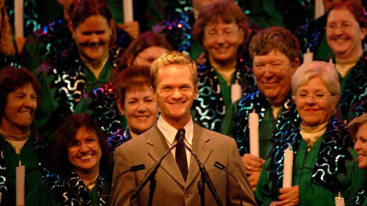 Neil Patrick Harris at the Candlelight Processional at Epcot. (Courtesy of Disney Parks)