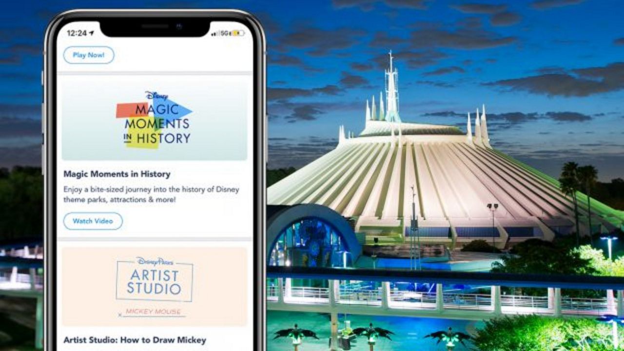 The My Disney Experience app has added new features for fans to enjoy while the theme parks are closed. (Courtesy of Disney)