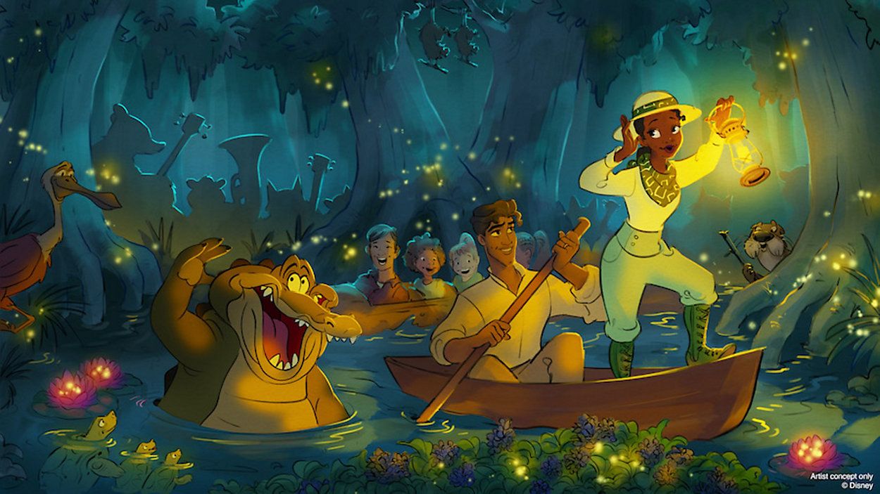 Disney is turning Splash Mountain into an attraction inspired by “The Princess and the Frog" named Tiana’s Bayou Adventure. (Disney)