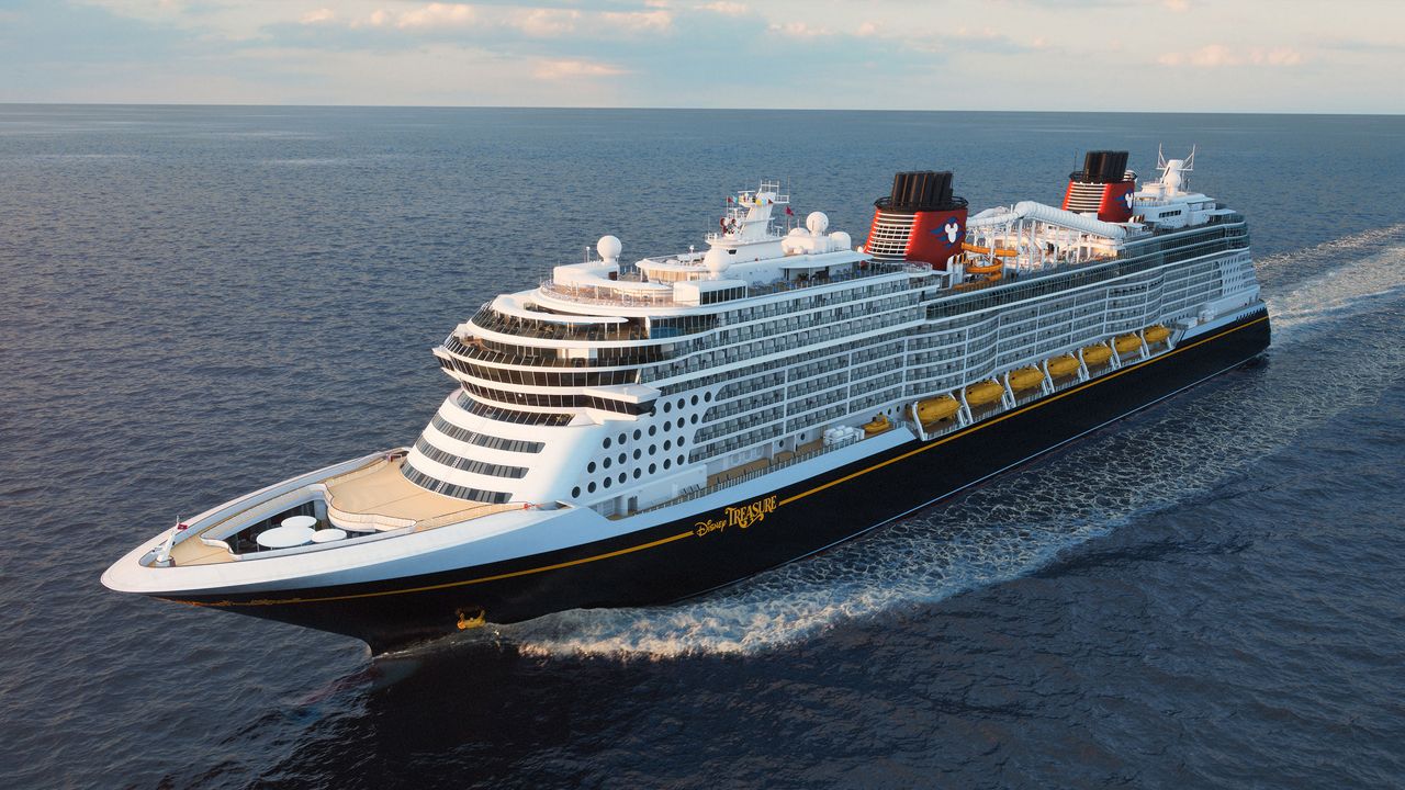 This rendering shows Disney's upcoming cruise ship, the Disney Treasure, which will set sail in December of 2024. (Photo: Disney)