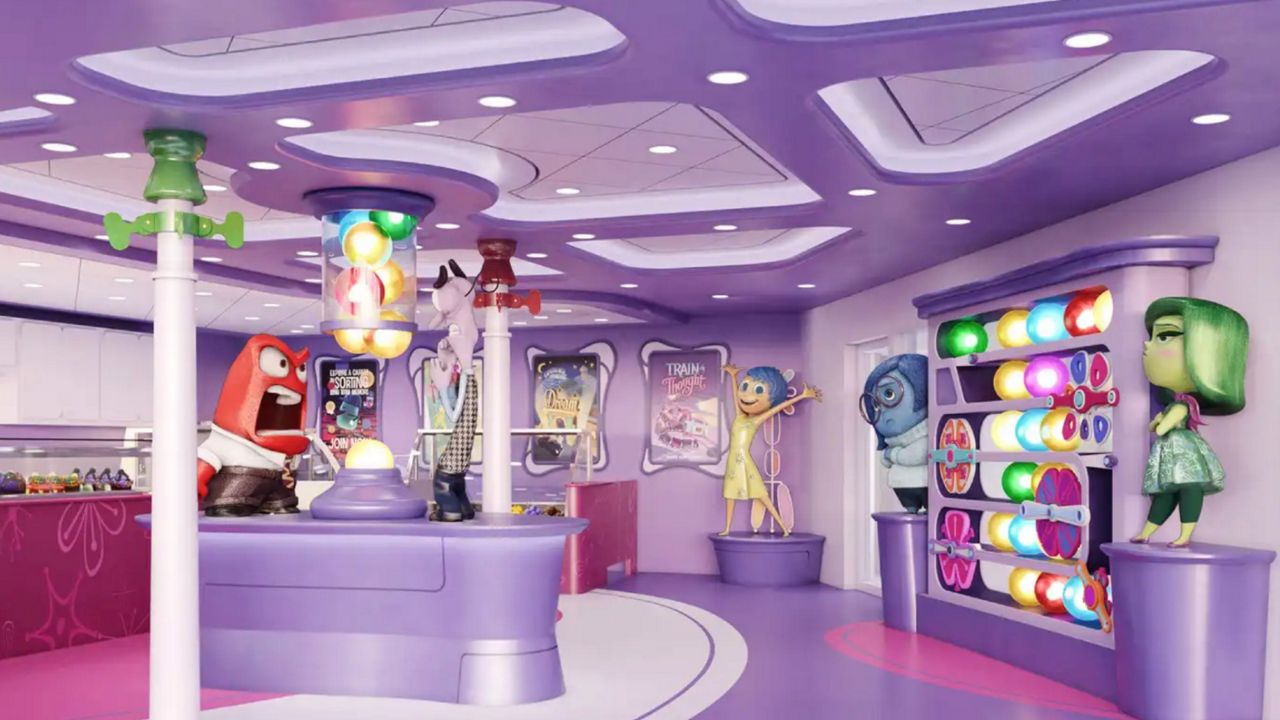 A rendering of Inside Out: Joyful Sweets, a dessert shop on the Disney Wish. (Photo courtesy: Disney)