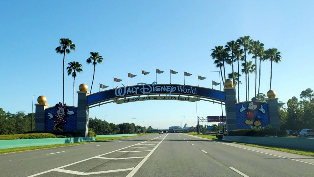 A Walt Disney World Entrance Arch Gate In Orlando Florida Usa