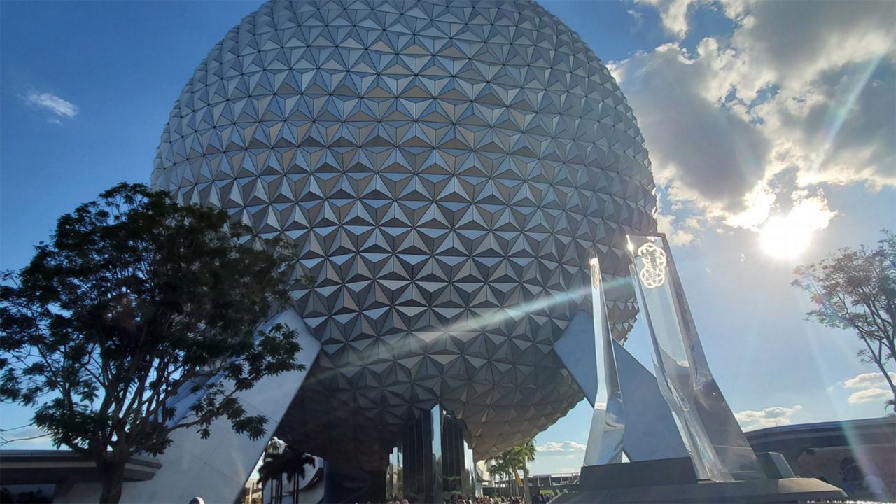 Spaceship Earth at EPCOT at Walt Disney World Resort in Florida. (Spectrum News/Ashley Carter)
