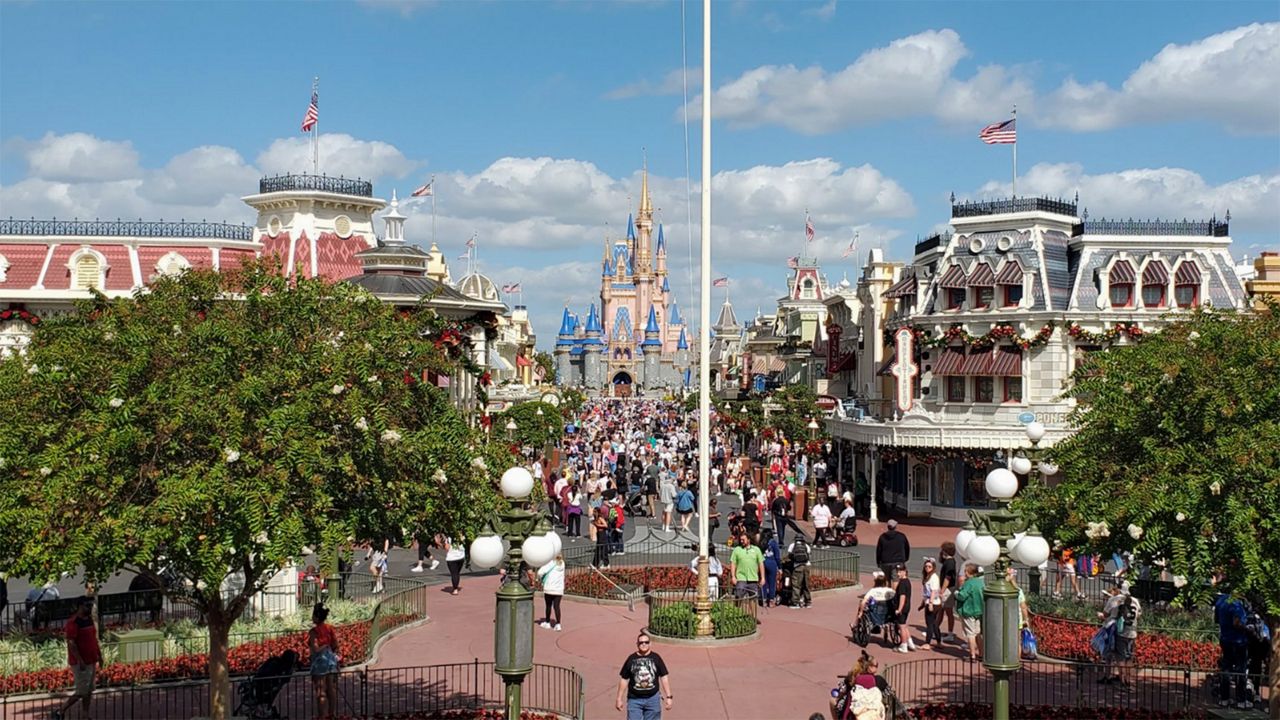A sunny afternoon at Magic Kingdom at Walt Disney World Resort on Nov. 2, 2023. (Spectrum News/Ashley Carter)