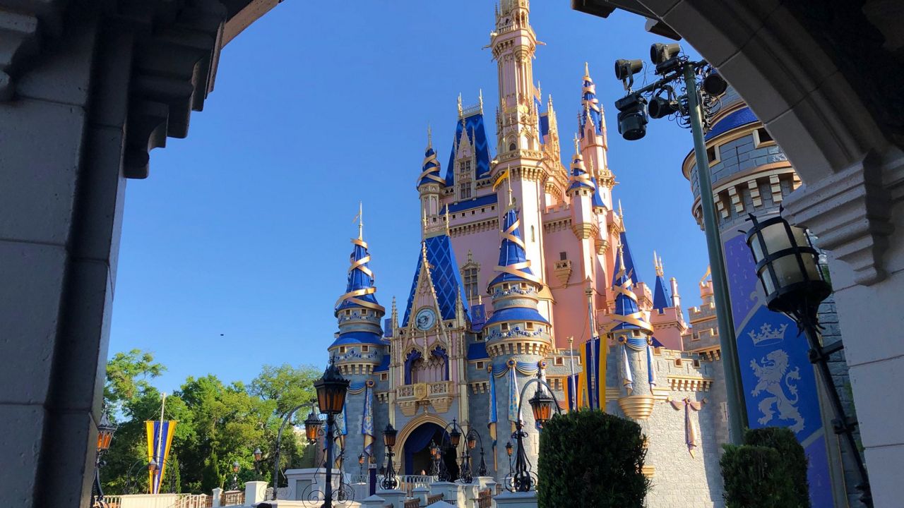 Cinderella Castle Decorated For Disney World S 50th