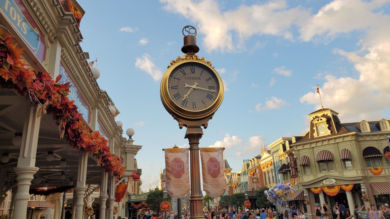 Clock on Main Street, U.S.A.