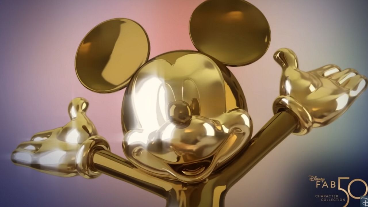 The Mickey Mouse "Disney Fab 50" sculpture coming to Disney World for its 50th anniversary celebration. (Disney)