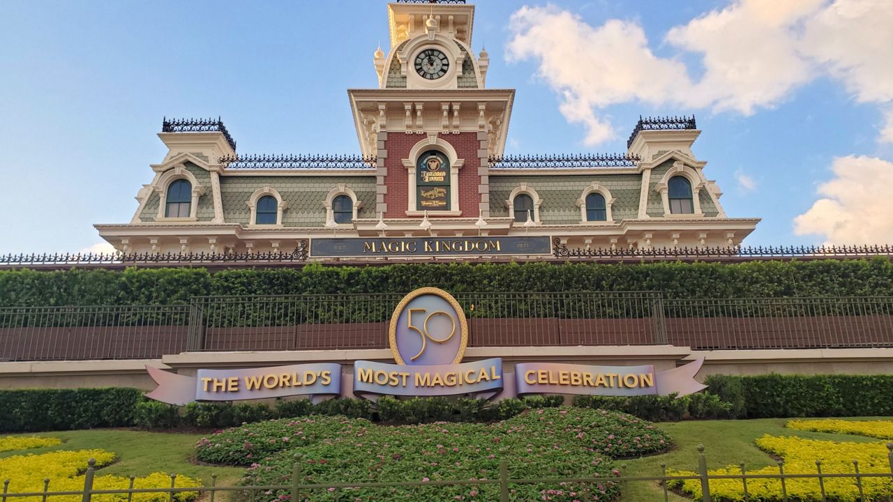 Sign outside the entrance of Magic Kingdom