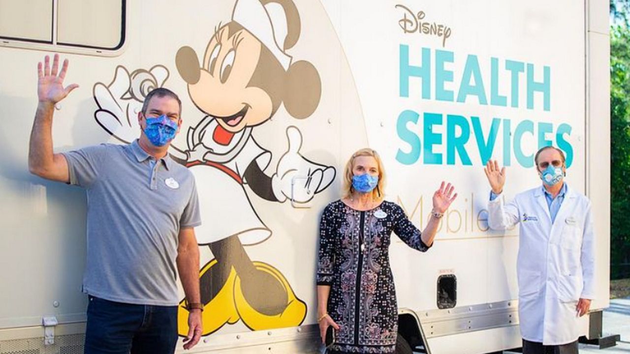 Disney World has opened a COVID-19 vaccination site for its employees. (Courtesy of Jeff Vahle/Instagram)