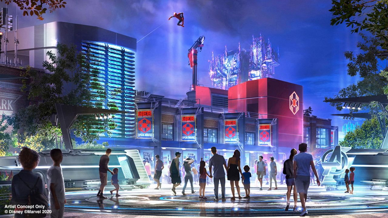 Concept art of Avengers Campus set for Disney California Adventure. (Courtesy of Disney Parks)
