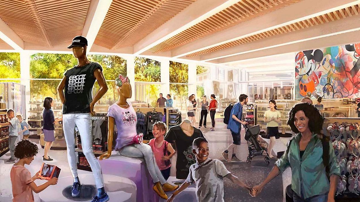 Concept art of the new Creations Shop coming to Epcot. (Disney)