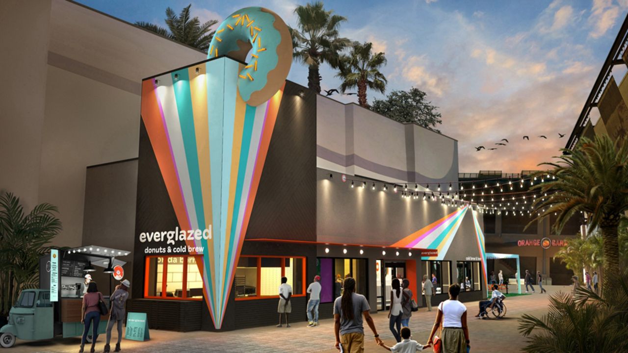 Concept art of Everglazed Donuts & Cold Brew, a new shop coming to Disney Springs. (Courtesy of Disney Parks)