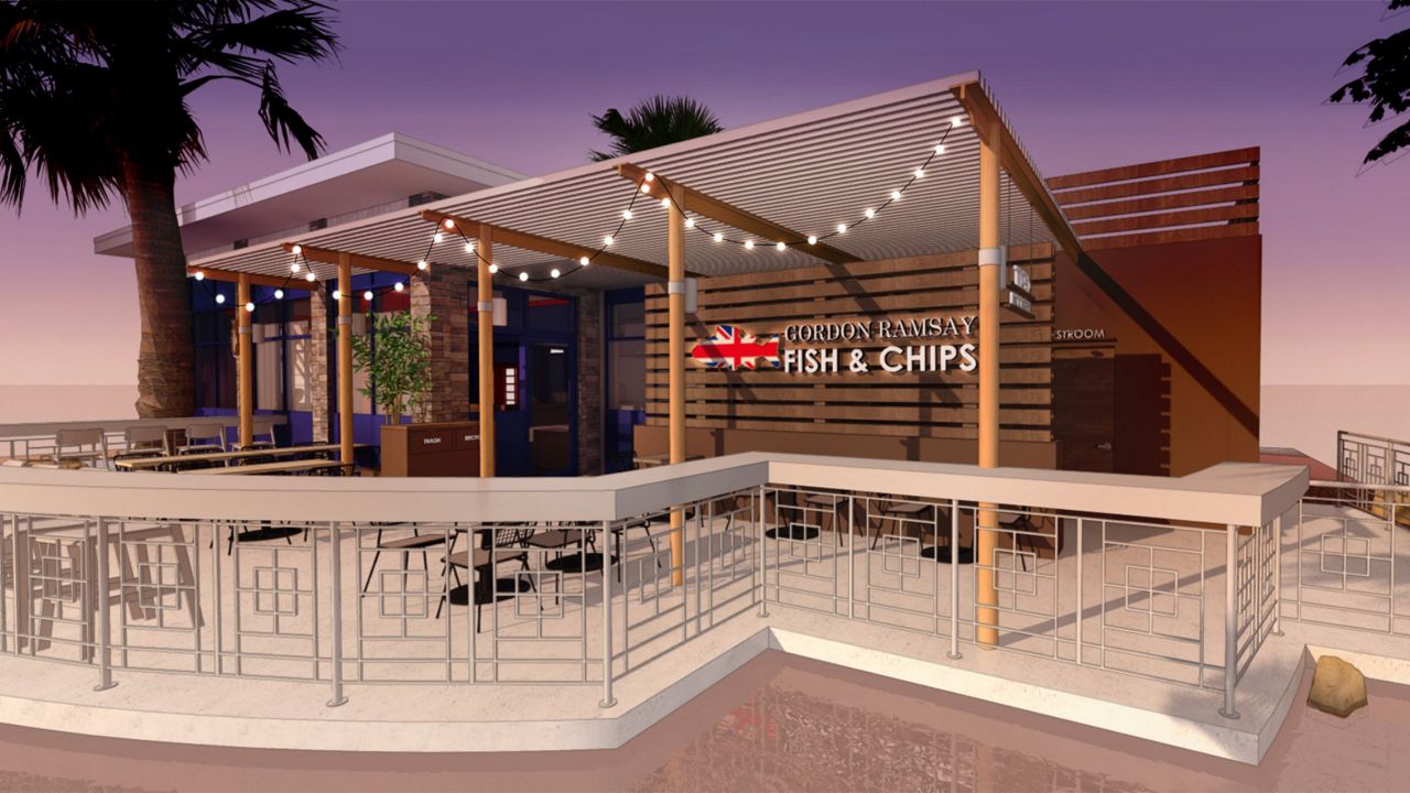 Concept rendering of Gordon Ramsay Fish & Chips coming to ICON Park in Orlando. (Gordon Ramsay North America)