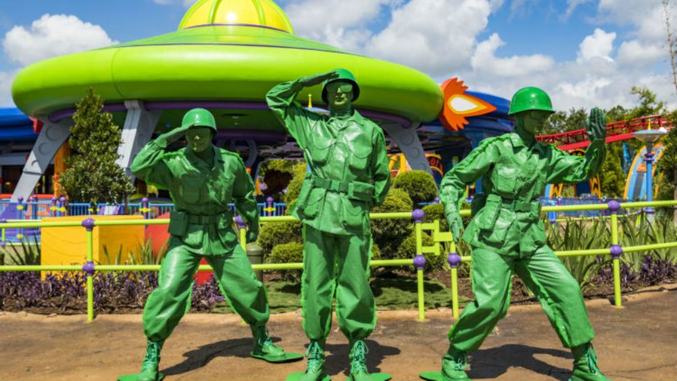 The Green Army Men at Disney's Hollywood Studios have added women to the group. (Disney)