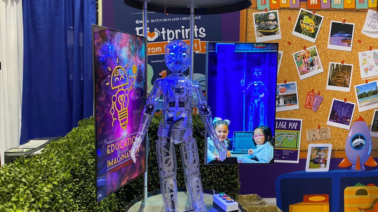 Give Kids the World Village has partnered with Garner Holt Education Through Imagination for a new interactive experience that will let kids staying at the resort learn about creating animatronic characters. (Spectrum News/Ashley Carter)