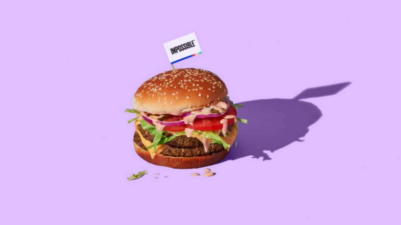 As part of a new partnership between Disney and Impossible Foods, the Impossible Burger will become the "preferred plant-based burger" of Disney World, Disneyland and Disney Cruise Line. (Courtesy of Impossible Foods)