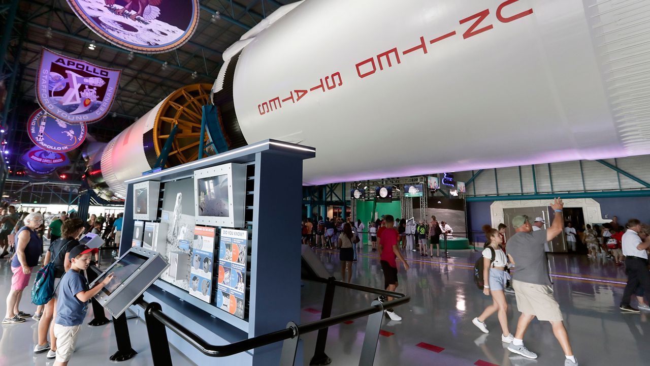 Kennedy Space Center is offering education programming online while its closed in response to the coronavirus pandemic. (AP Photo/John Raoux)