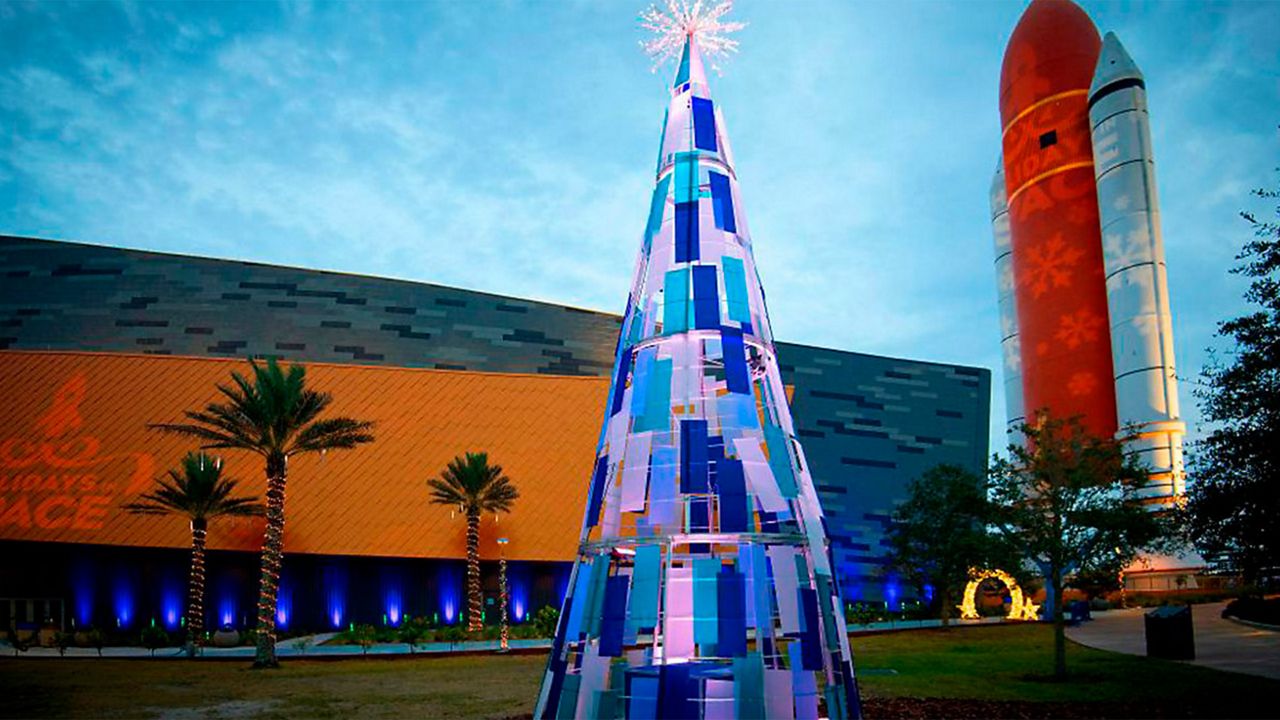 Holidays in Space at Kennedy Space Center Visitor Complex. (Courtesy of Kennedy Space Center)
