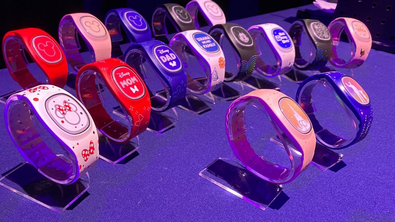 MagicBand+, an upgraded version of Disney's wearable device, will launch this summer at Disney World. (Spectrum News/Ashley Carter)