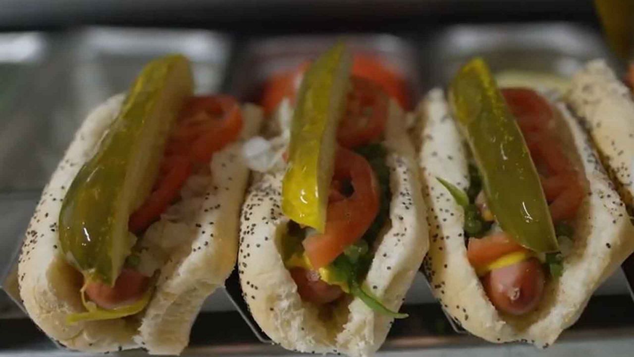 Portillo's Chicago-style hot dogs. (File)
