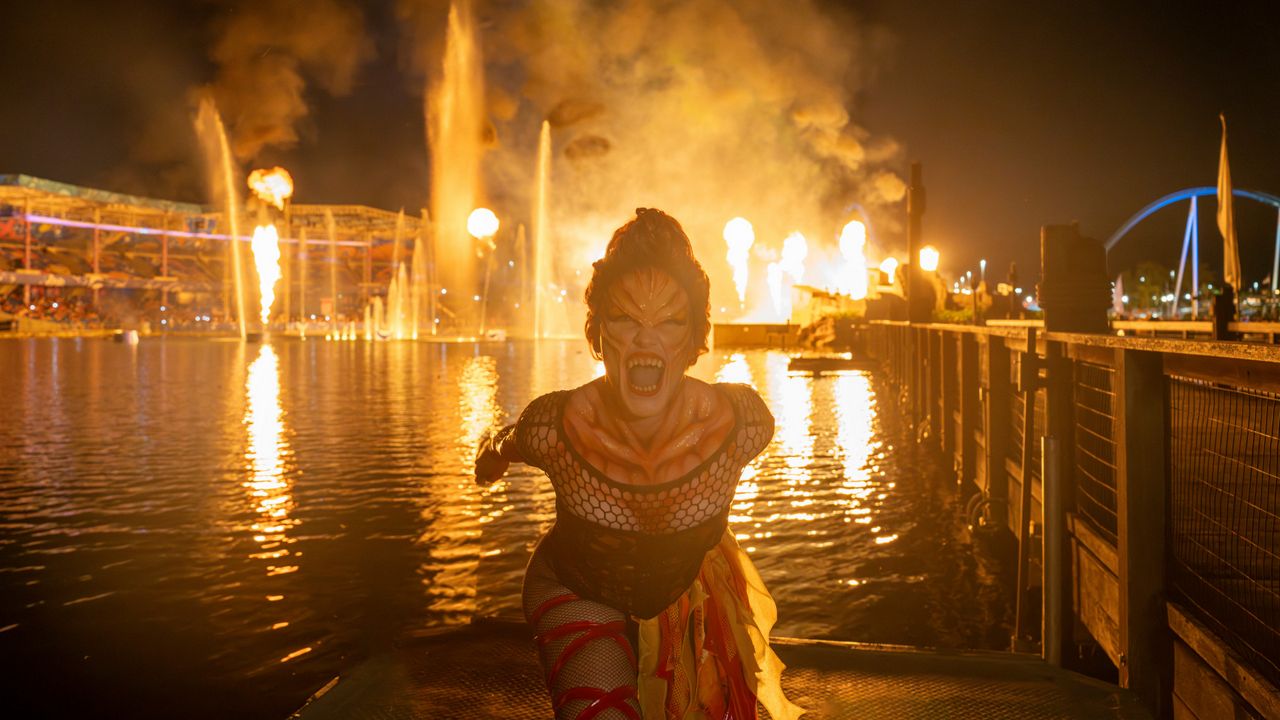 Flame, one of the sirens featured at SeaWorld Orlando's Howl-O-Scream. (Photo: SeaWorld)