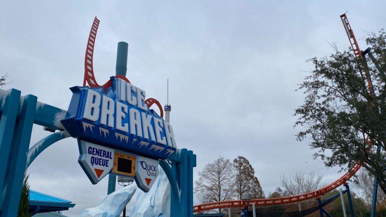 SeaWorld Orlando's Ice Breaker is set to open to the public on Feb. 18. (Spectrum News/Ashley Carter)