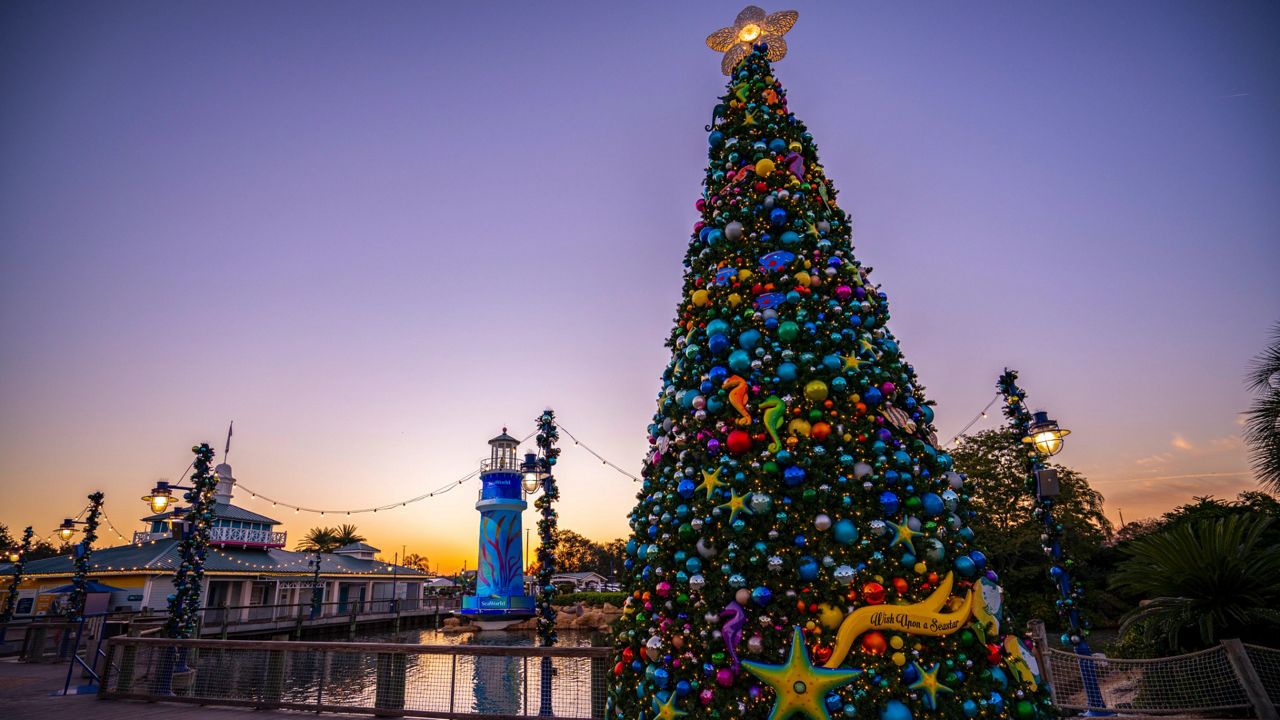 SeaWorld Orlando's Christmas Celebration begins November 12. (SeaWorld)