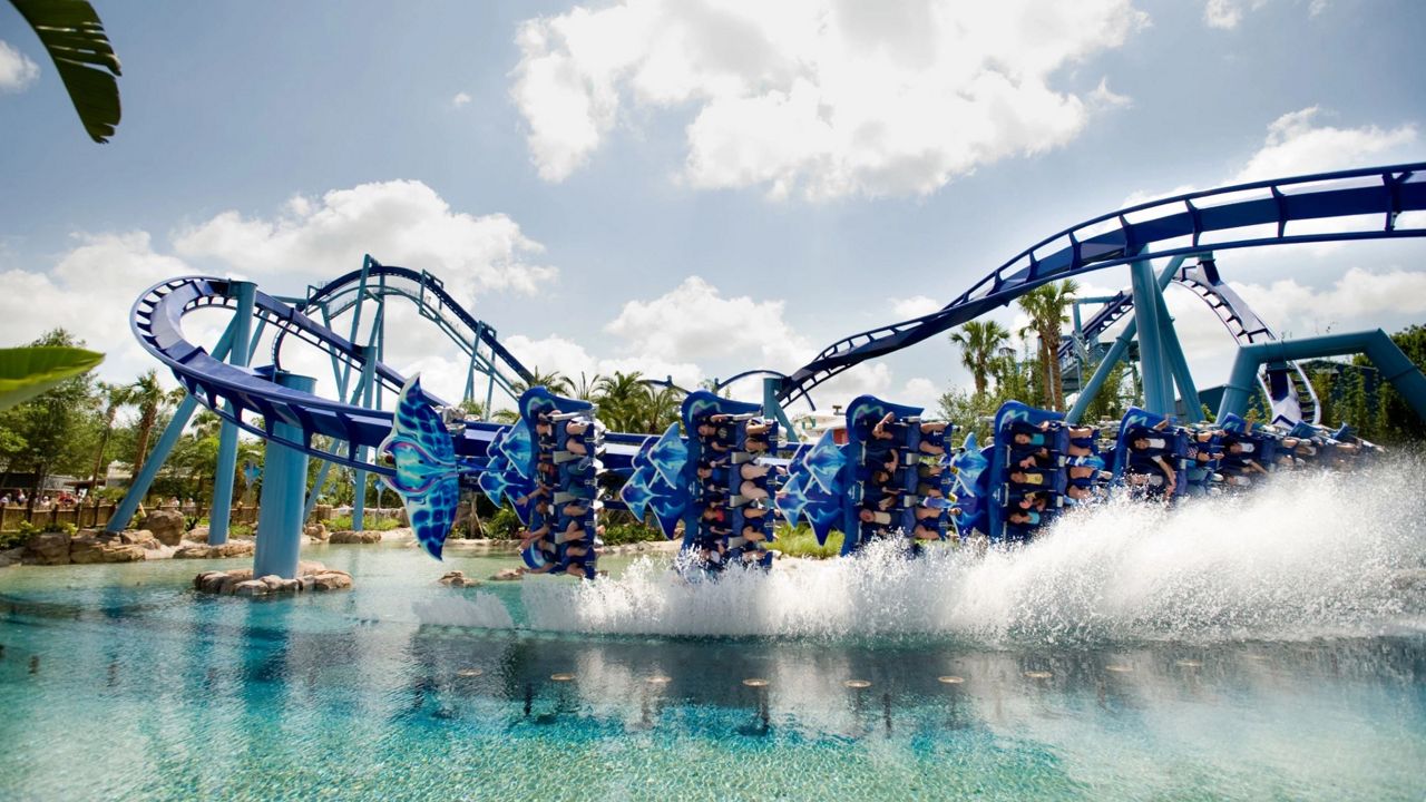 The Manta coaster at SeaWorld Orlando. (Photo courtesy: SeaWorld)
