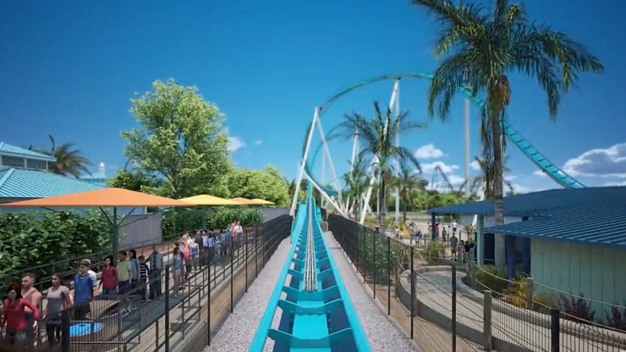 SeaWorld Orlando released a POV rendering of its Pipeline coaster ahead of the ride's debut next month. (Photo: SeaWorld)