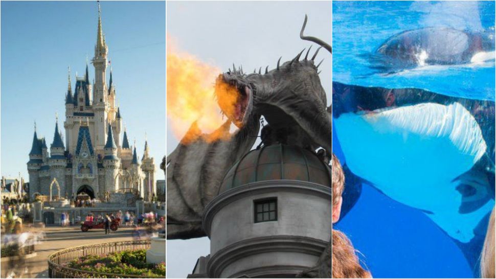 Disney World, Universal Orlando, and SeaWorld Orlando. (File photos)