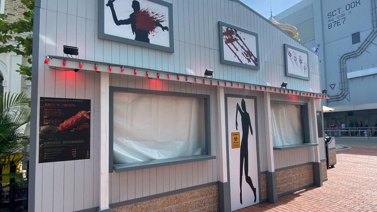 One of the food stands set up for Halloween Horror Nights at Universal Studios Florida. (Spectrum News/Ashley Carter)