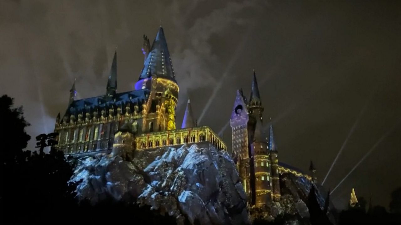 The Magic of Christmas at Hogwarts Castle at Universal Islands of Adventure. (Spectrum News/Ashley Carter)