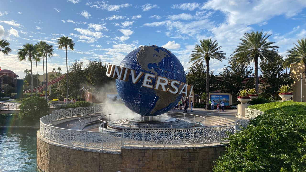 Universal globe at Universal Orlando Resort. (File)