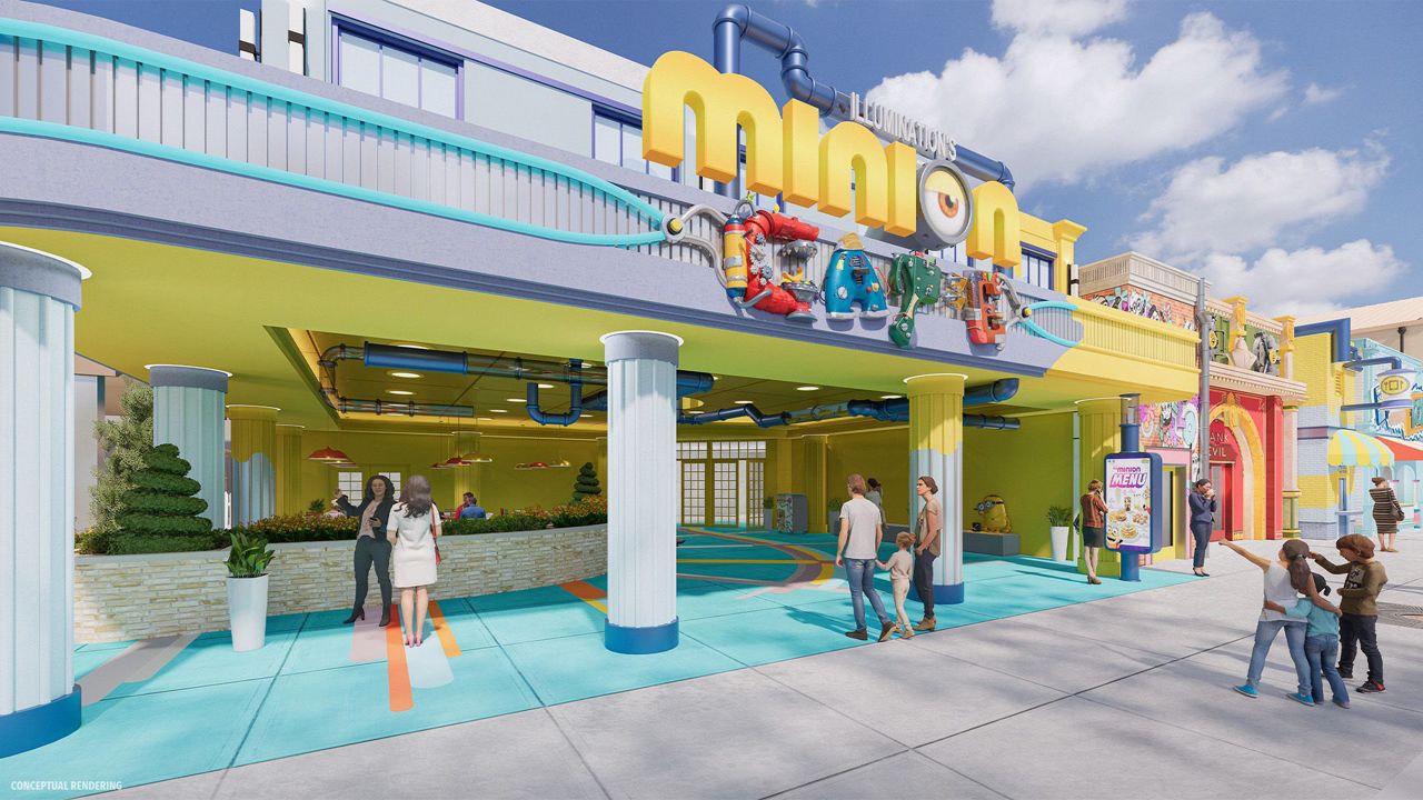 Concept art of the new Minion Cafe inside the new Minion Land opening this summer at Universal Studios Florida. (Photo: Universal Orlando)