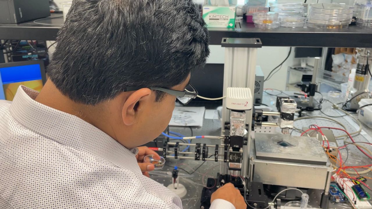 University of Central Florida researchers say they have created a device that can help detect any virus accurately and rapidly. (Spectrum News 13/Jesse Canales)
