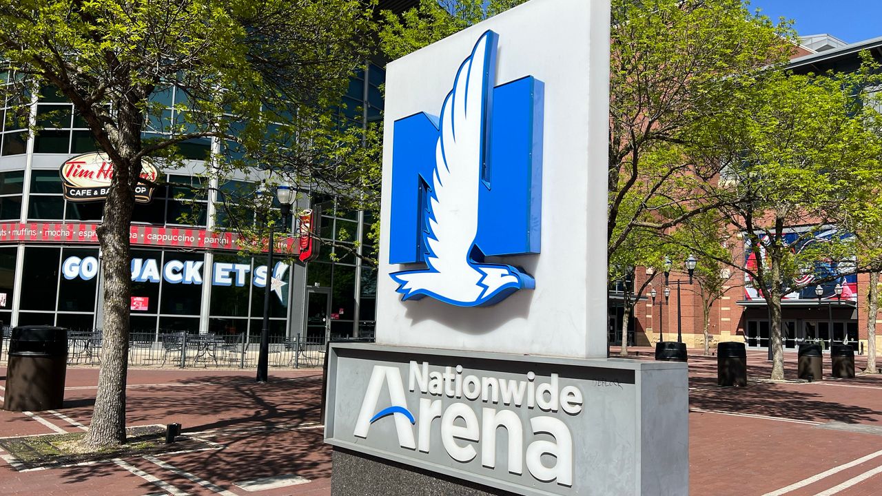 Nationwide Arena, home to the Columbus Blue Jackets, in Columbus, Ohio on Monday, April 22, 2024. (Spectrum News 1/AJ Hymiller)