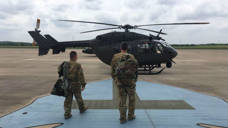 National Guard members prepare to deploy to the Texas-Mexico border in this image from April 6, 0218. (Texas Military Dept./Twitter)