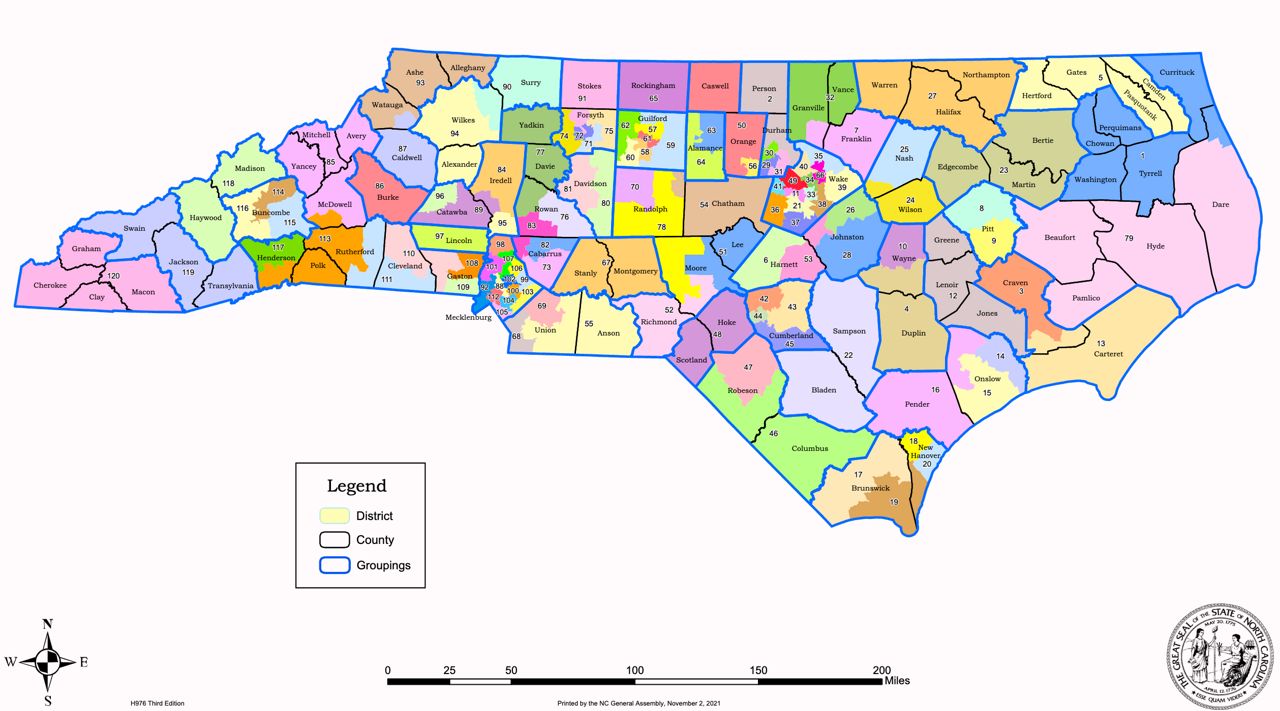 Redistricting In N C New Maps Approved Favoring GOP   Nc House Redistricting Final Map 11042021