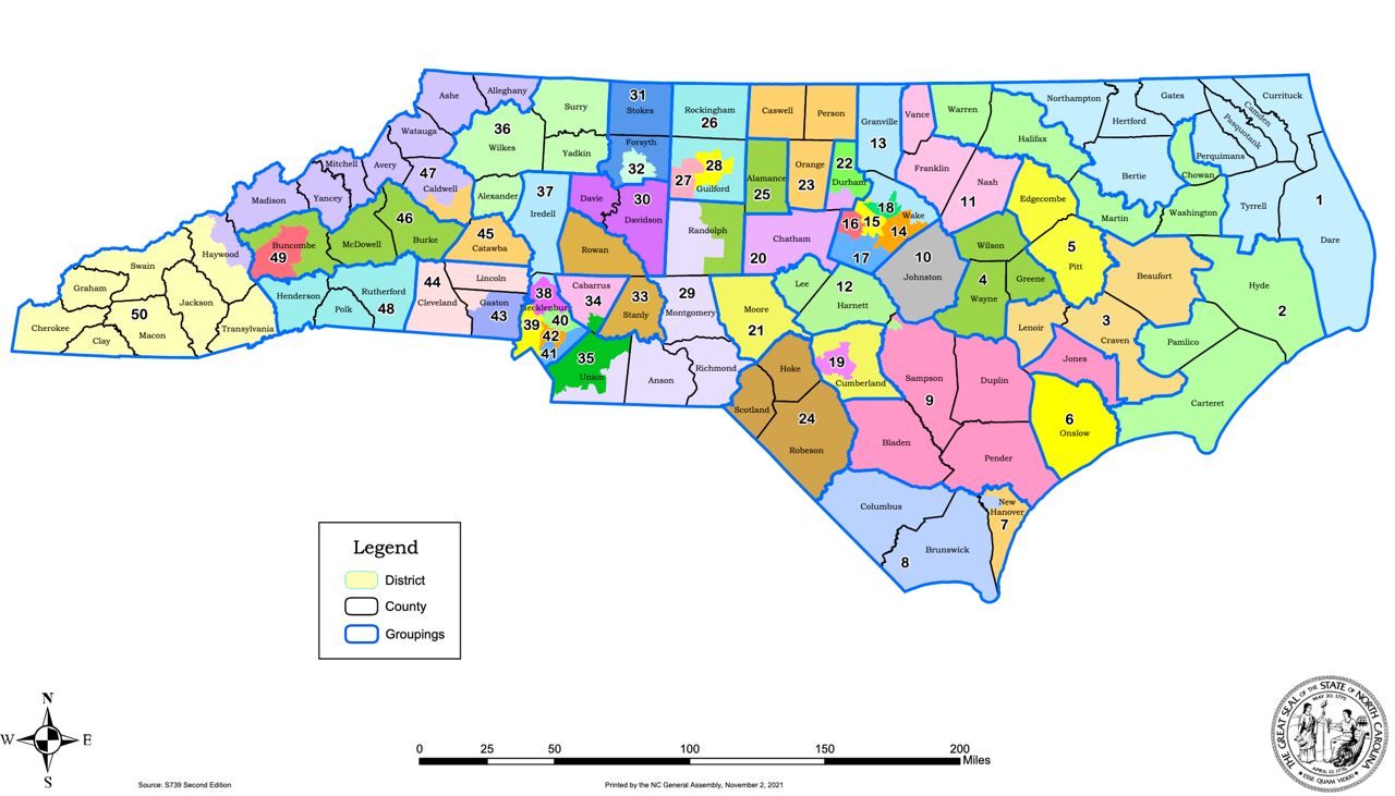 North Carolina Congressional Districts Map - Bree Marley