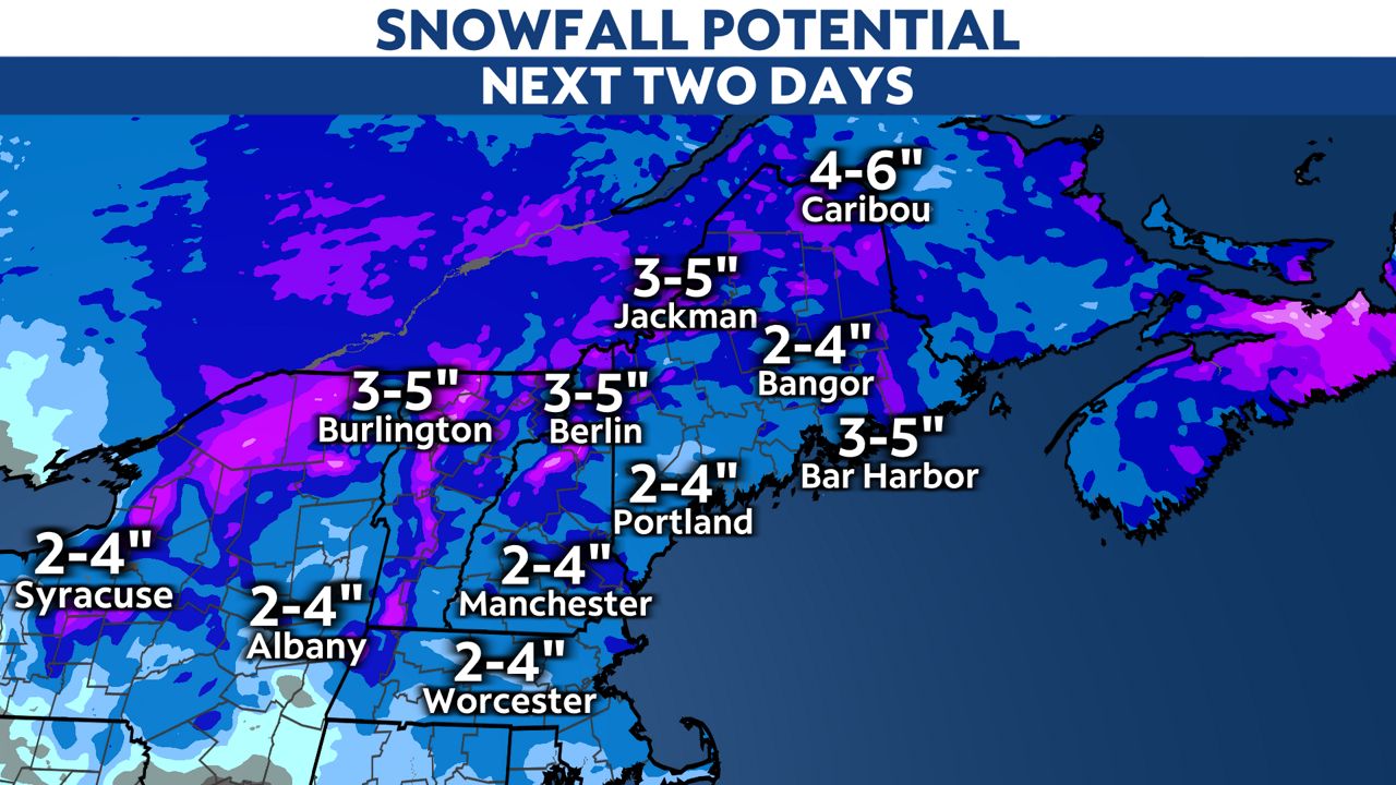 New England Snow Forecast Tuesday Wednesday