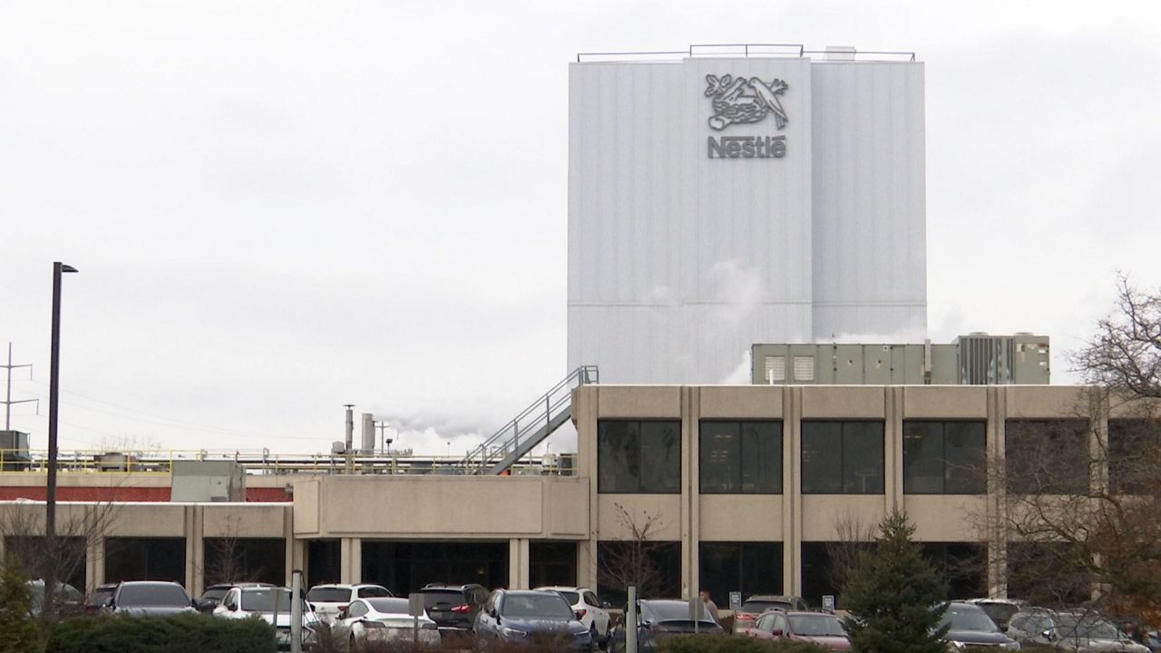 The Nestlé plant located in Solon, Ohio.  (Spectrum News 1/Cierra Campbell)