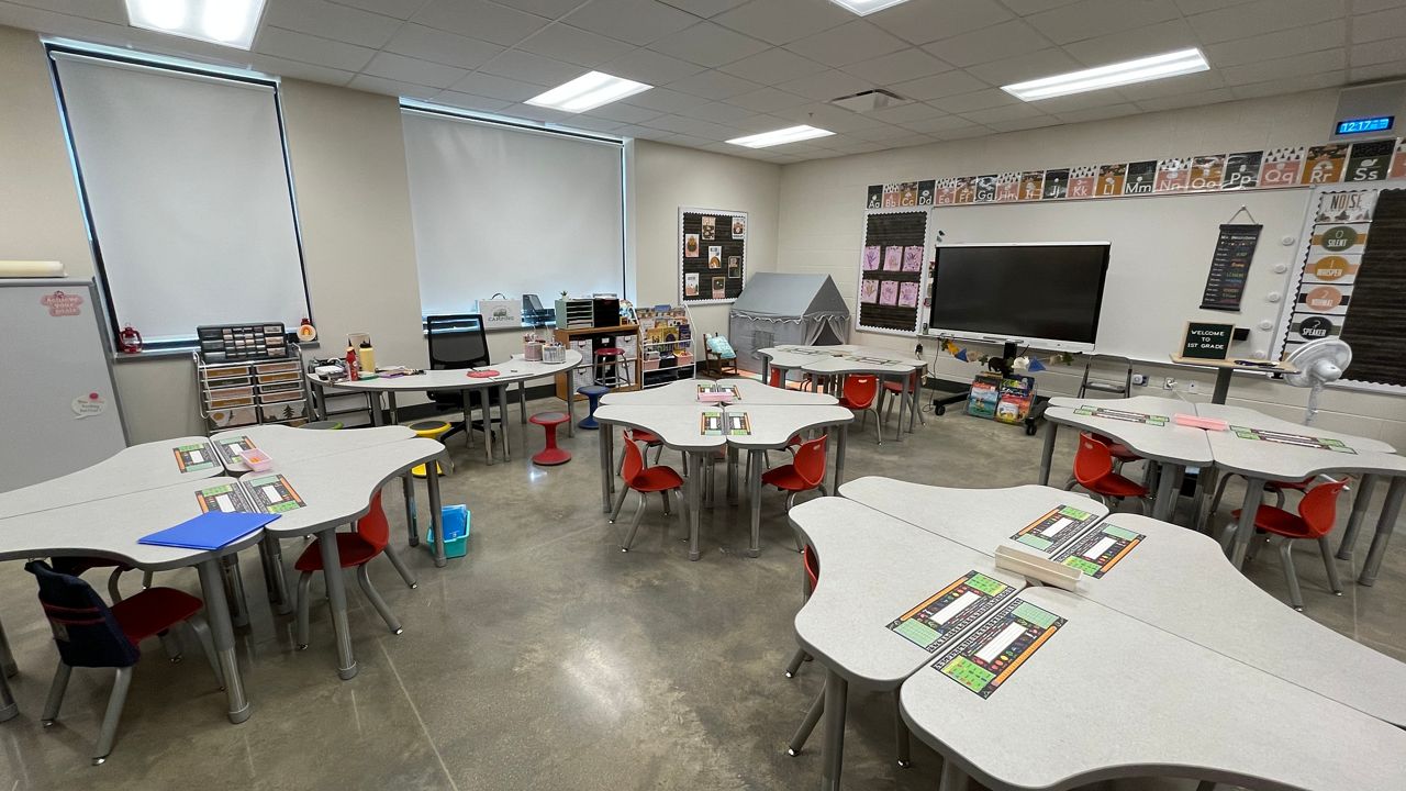 Jordan Saunders' classroom at Indian Trail Elementary (Spectrum News 1/Mason Brighton)