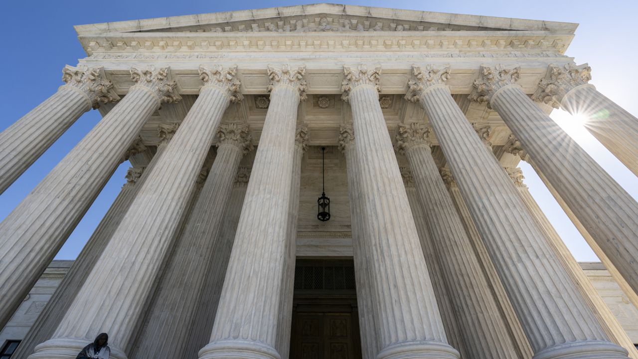 The Supreme Court is seen in Washington, Wednesday morning, Oct. 7, 2020. (AP Photo/J. Scott Applewhite)