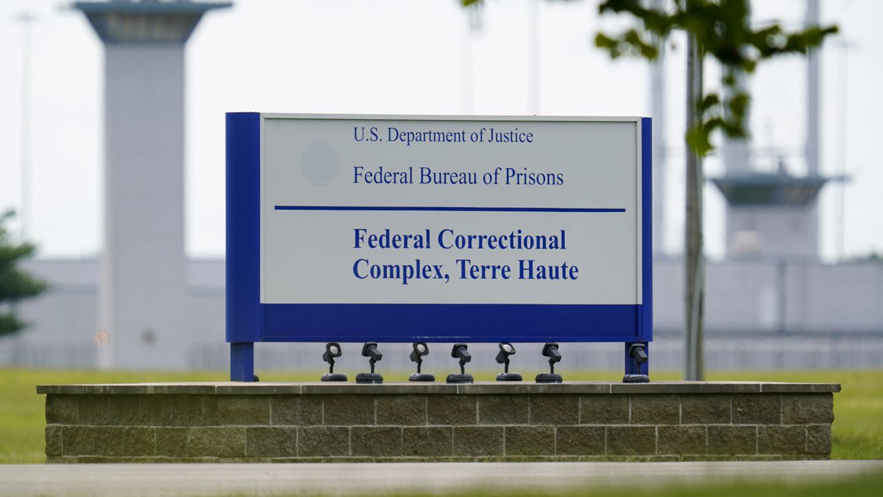 FILE - This Aug. 28, 2020, file photo shows the federal prison complex in Terre Haute, Ind. (AP Photo/Michael Conroy, File)