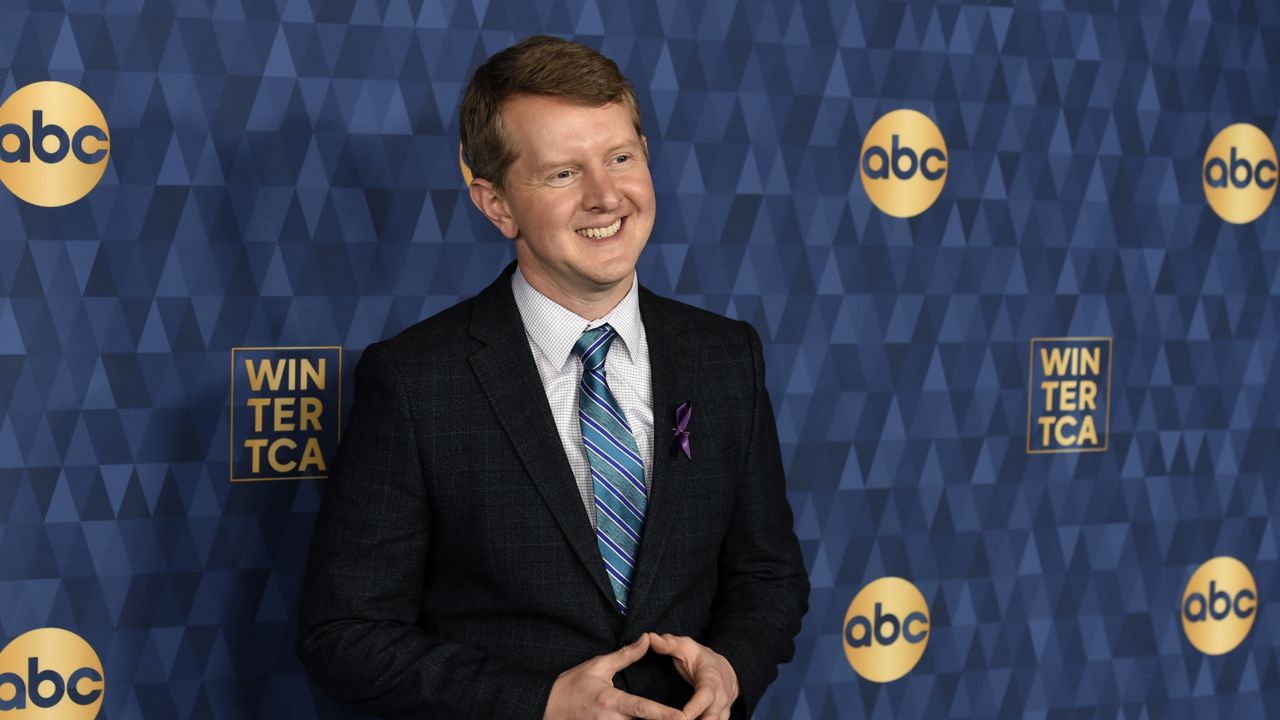 FILE - In this Wednesday, Jan. 8, 2020, file photo, Ken Jennings, a cast member in the ABC television series "Jeopardy! The Greatest of All Time," poses at the 2020 ABC Television Critics Association Winter Press Tour, in Pasadena, Calif. (AP Photo/Chris Pizzello, File)