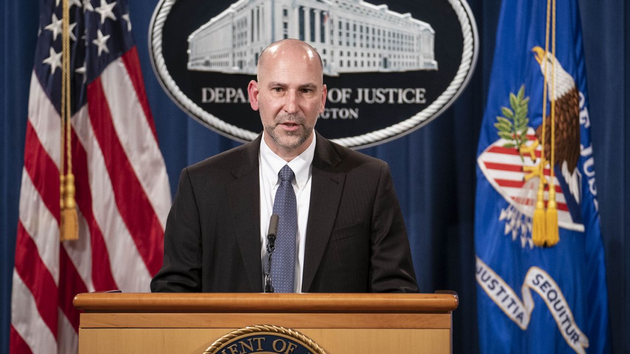 Steven D'Antuono, head of the Federal Bureau of Investigation (FBI) Washington field office, speaks during a news conference Tuesday, Jan. 12, 2021, in Washington. (Sarah Silbiger/Pool via AP)