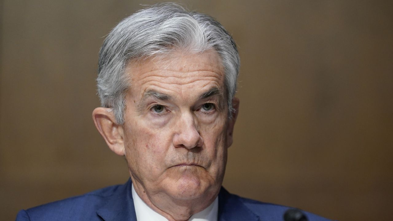 FILE: Federal Reserve Chairman Jerome Powell testifies before the Senate Banking Committee on Capitol Hill in Washington, Tuesday, Dec. 1, 2020. (AP Photo/Susan Walsh, Pool)